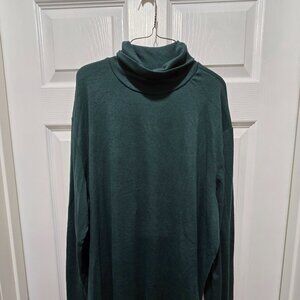 NWT Ficerd Women's Turtleneck XXL Green 95% Cotton Long sleeve Layer Piece